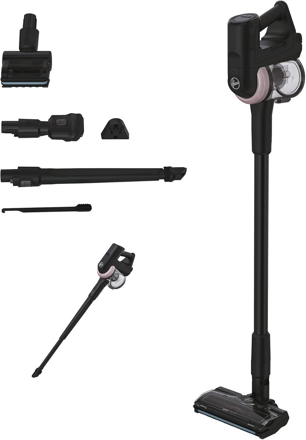 Hoover Edición Especial para Mascotas, Aspiradora Inalámbrica 360 grados Maniobrable para Todo Tipo de Pisos, Cepillo Anti-Enredo con Luces LED y Boquilla para Pelos de Mascotas HF416BF-Sereneota