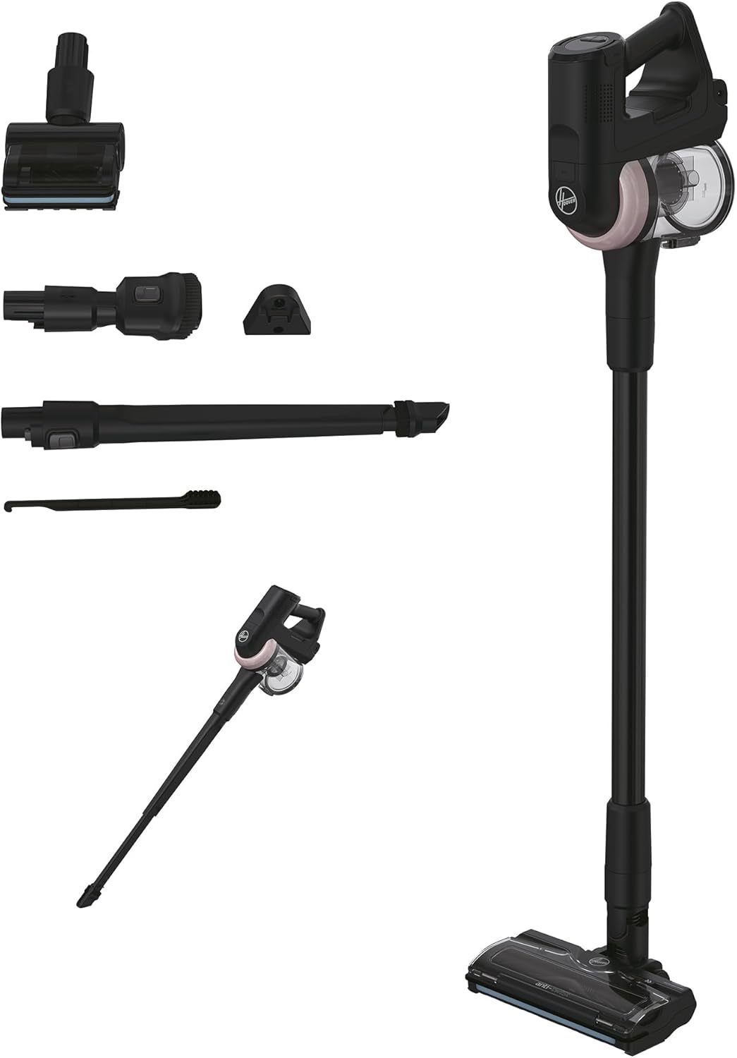 Hoover Edición Especial para Mascotas, Aspiradora Inalámbrica 360 grados Maniobrable para Todo Tipo de Pisos, Cepillo Anti-Enredo con Luces LED y Boquilla para Pelos de Mascotas HF416BF-Sereneota