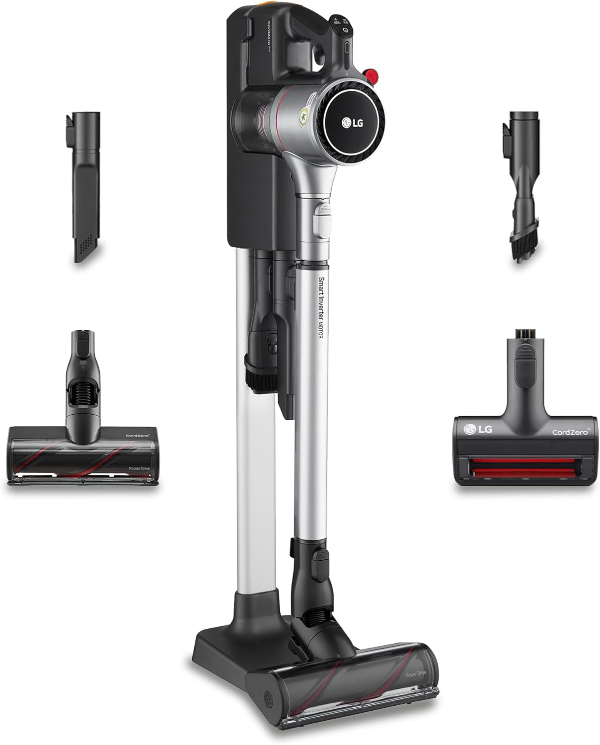 LG A9K-CORE2S - Aspirador Escoba, Kompressor 200W succión, con Doble batería y Sistema de compresión de Polvo, Silver-Sereneota