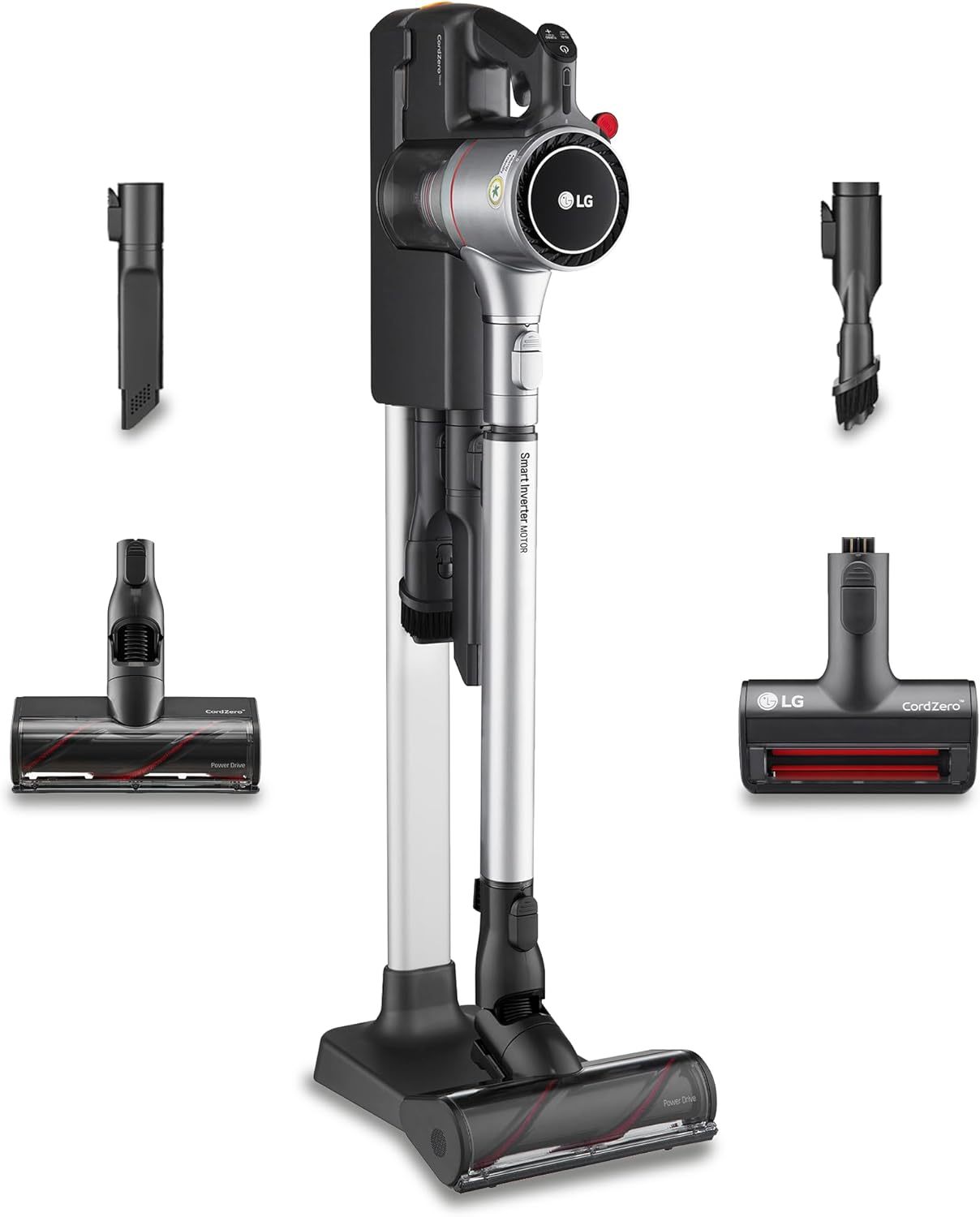 LG A9K-CORE2S - Aspirador Escoba, Kompressor 200W succión, con Doble batería y Sistema de compresión de Polvo, Silver-Sereneota
