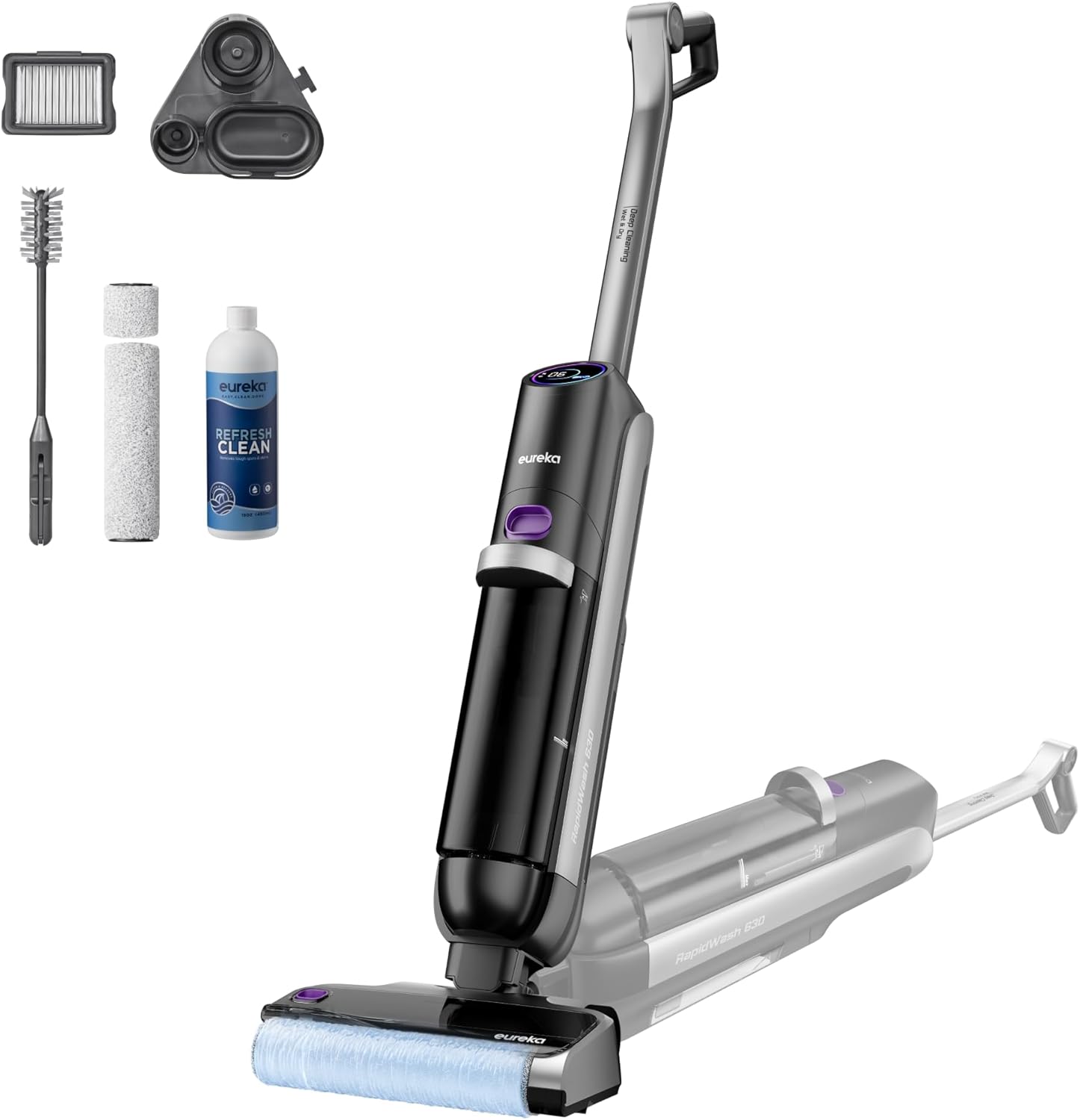 Eureka NEW630 Gen2 Aspiradora Fregadora sin Cable, Aspirador Fregona Eléctrica en Seco y Húmedo 21600 Pa, Aspira y Friega a la Vez para Suelo Duro, Aspiradora para Pelos Mascotas, Ligero-Sereneota