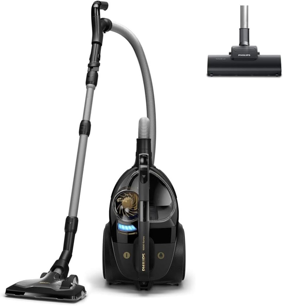 Philips Serie 9000 Aspirador sin Bolsa - 900 W, con Filtro Allergy H13 y Boquilla TriActive Ultra, para Todas Las Superficies XB915409-Sereneota