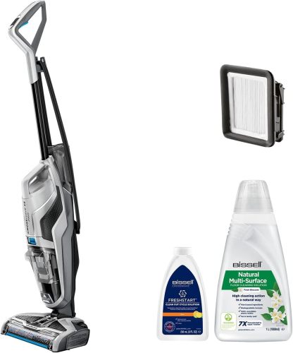 Bissell CrossWave C3 Pro, Aspirador de Mano con Cable, Aspira, Mopa y Seca, Potente Extracción de Suciedad Húmeda y Seca, 3-en-1 Escoba Aspiradora Vertical, Limpieza Multisuperficie, 3555N-Sereneota