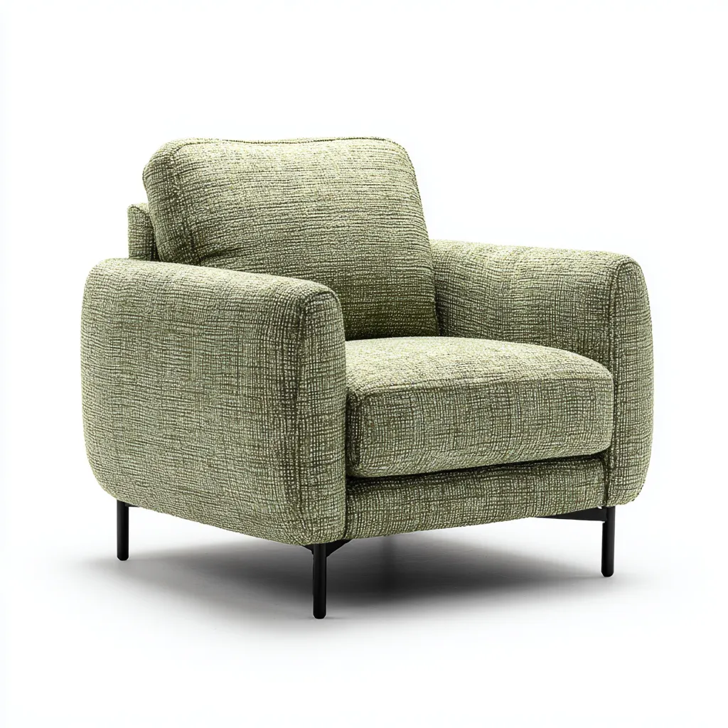 Poltrona in tessuto 90x88x82 cm - verde - design moderno - adatta per soggiorno-Comfyoliq