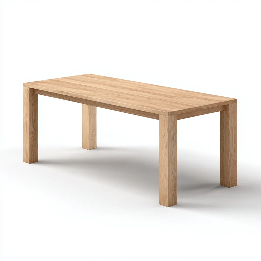 Tavolo da pranzo in legno massello 160x80x75 cm - rovere chiaro - ideale per sala da pranzo - design moderno-Comfyoliq