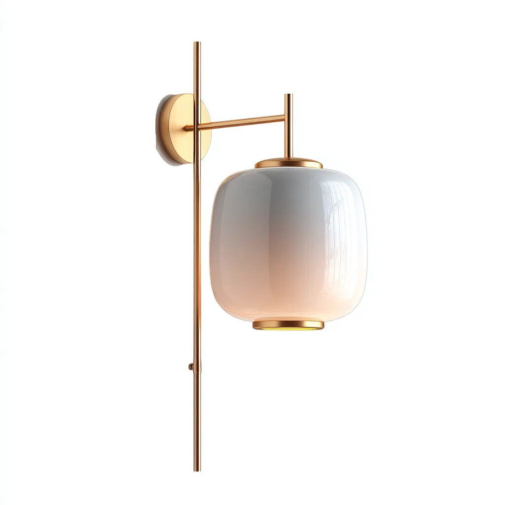 Applique in metallo - vetro 22x18x48 cm - oro - bianco - per illuminazione interna stile moderno-Comfyoliq