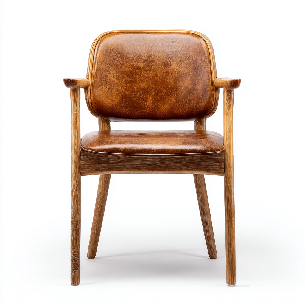 Sedia da pranzo pelle sintetica 48x55x82 cm - marrone - design vintage per sala da pranzo-Comfyoliq