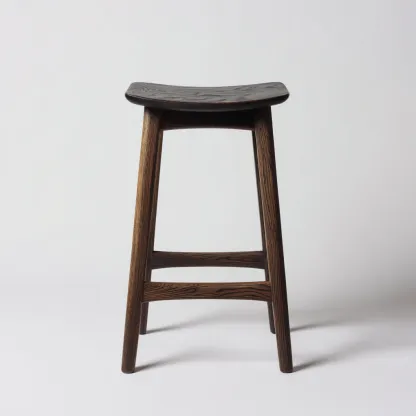 Sgabello da bar in legno massello 45x35x75 cm - rovere scuro - design moderno adatto per sala da pranzo-Comfyoliq