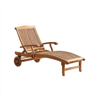 Lettino da sole - legno massello 190x65x35 cm - legno naturale - per esterno - design classico-Comfyoliq