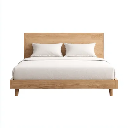 Letto matrimoniale - legno 200x180x95 cm - legno naturale - adatto per camera da letto - design moderno-Comfyoliq