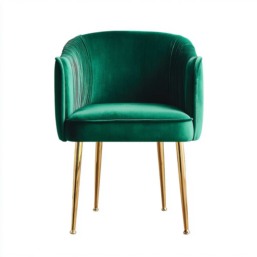 Sedia da pranzo velluto 48x55x82 cm - verde - design moderno per sala da pranzo-Comfyoliq