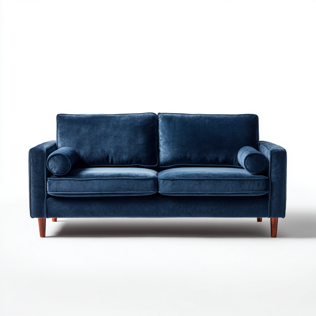 Divano lineare tessuto 180x85x85 cm - blu scuro - design moderno per soggiorno-Comfyoliq