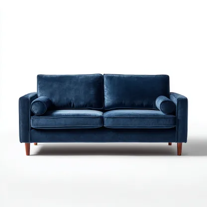 Divano lineare tessuto 180x85x85 cm - blu scuro - design moderno per soggiorno-Comfyoliq