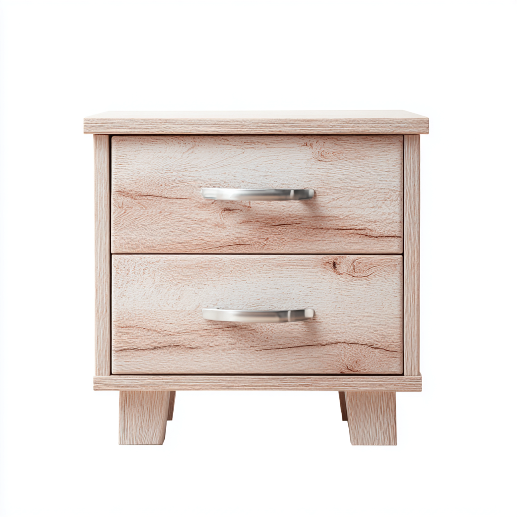 Comodino - legno 48x38x55 cm - beige - design moderno per camera da letto-Comfyoliq