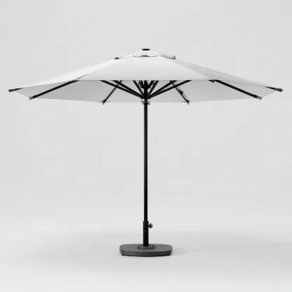 Ombrellone da giardino - tessuto-metallo - 280x280x260 cm - bianco-nero - per esterni - design moderno-Comfyoliq