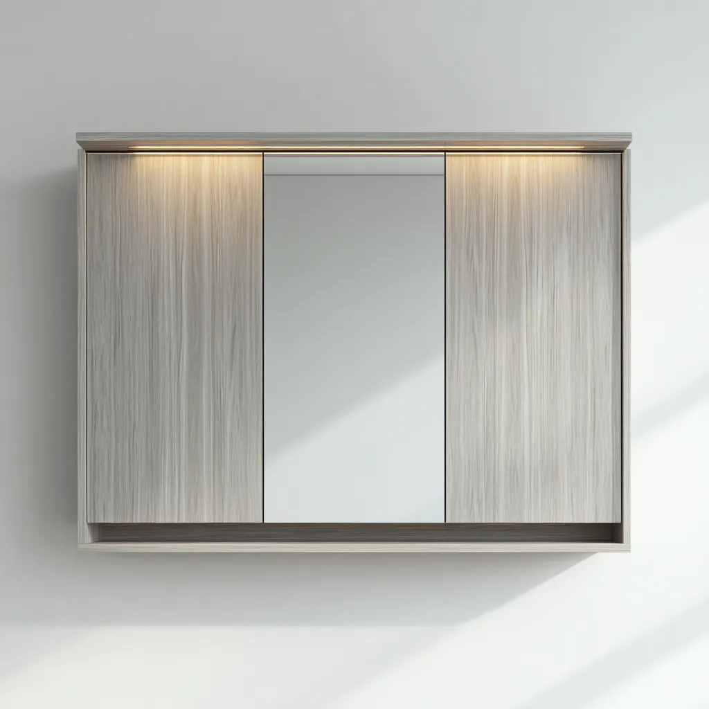 Organizzazione bagno - legno 90x15x65 cm - grigio - adatto per bagno - design moderno-Comfyoliq