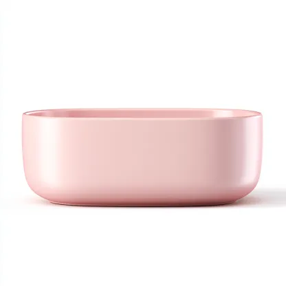 Lavabo - resina 42x32x15 cm - rosa - adatto per bagno - design moderno-Comfyoliq