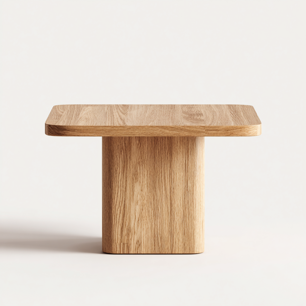 Tavolo da pranzo quadrato in legno massello 90x90x75 cm - legno naturale - ideale per sala da pranzo - design moderno-Comfyoliq