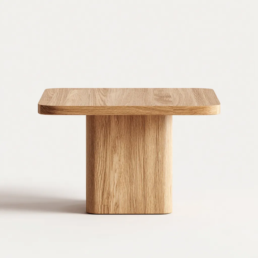 Tavolo da pranzo quadrato in legno massello 90x90x75 cm - legno naturale - ideale per sala da pranzo - design moderno-Comfyoliq