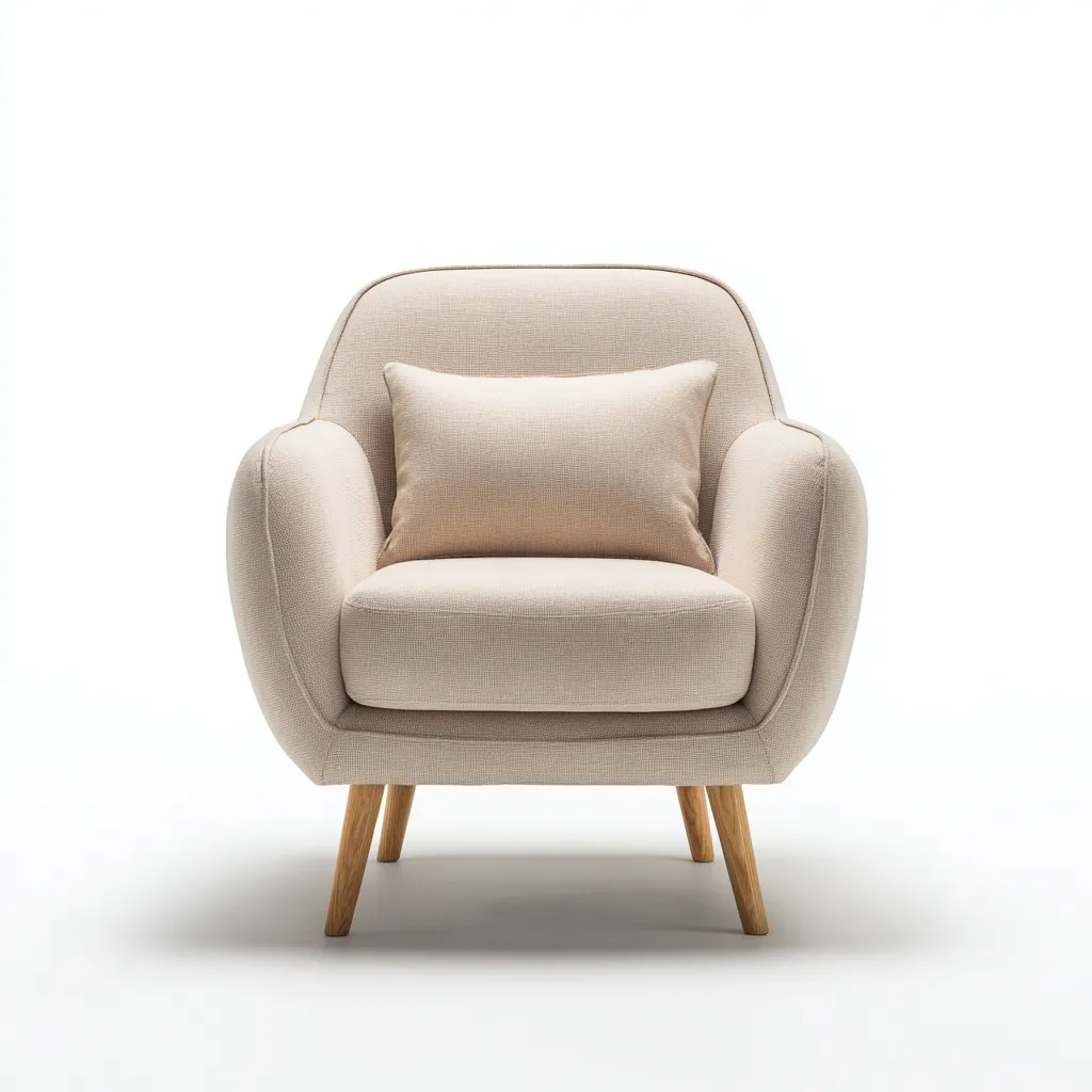 Poltrona in tessuto 78x80x85 cm - beige - design moderno - adatta per soggiorno-Comfyoliq