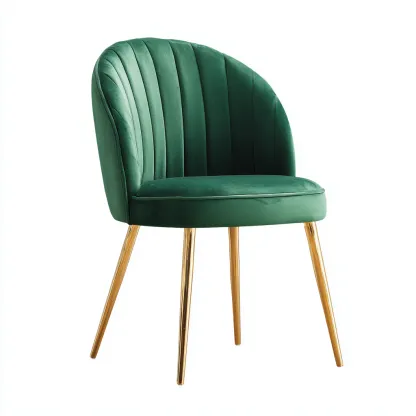 Sedia da pranzo velluto 48x55x82 cm - verde - design moderno per sala da pranzo-Comfyoliq