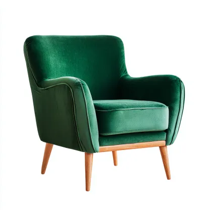 Poltrona in velluto 82x78x90 cm - verde - design moderno - adatta per soggiorno-Comfyoliq