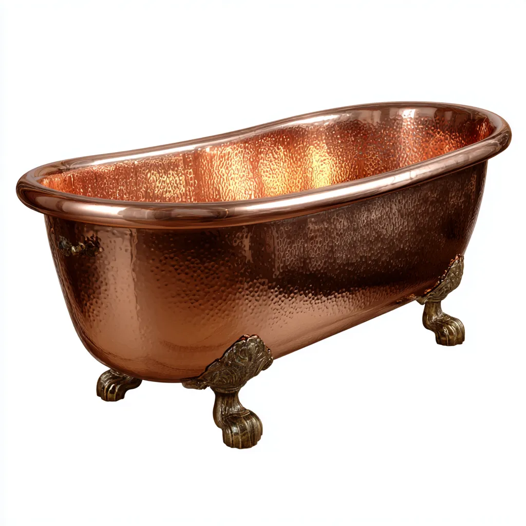 Vasca da bagno rame 150x70x62 cm bronzo per bagno stile classico-Comfyoliq