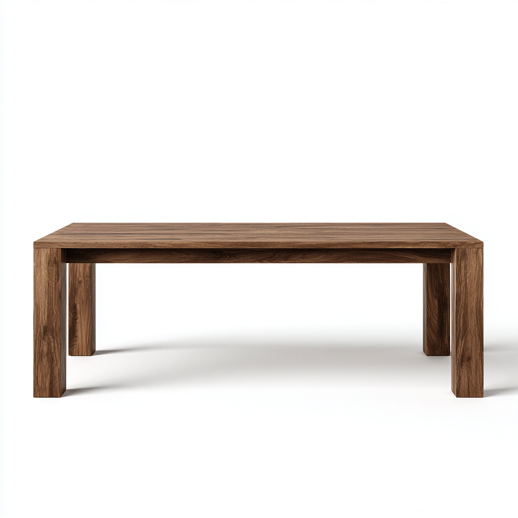 Tavolo da pranzo rettangolare in legno massello 180x90x75 cm - noce scuro - ideale per sala da pranzo - design moderno-Comfyoliq