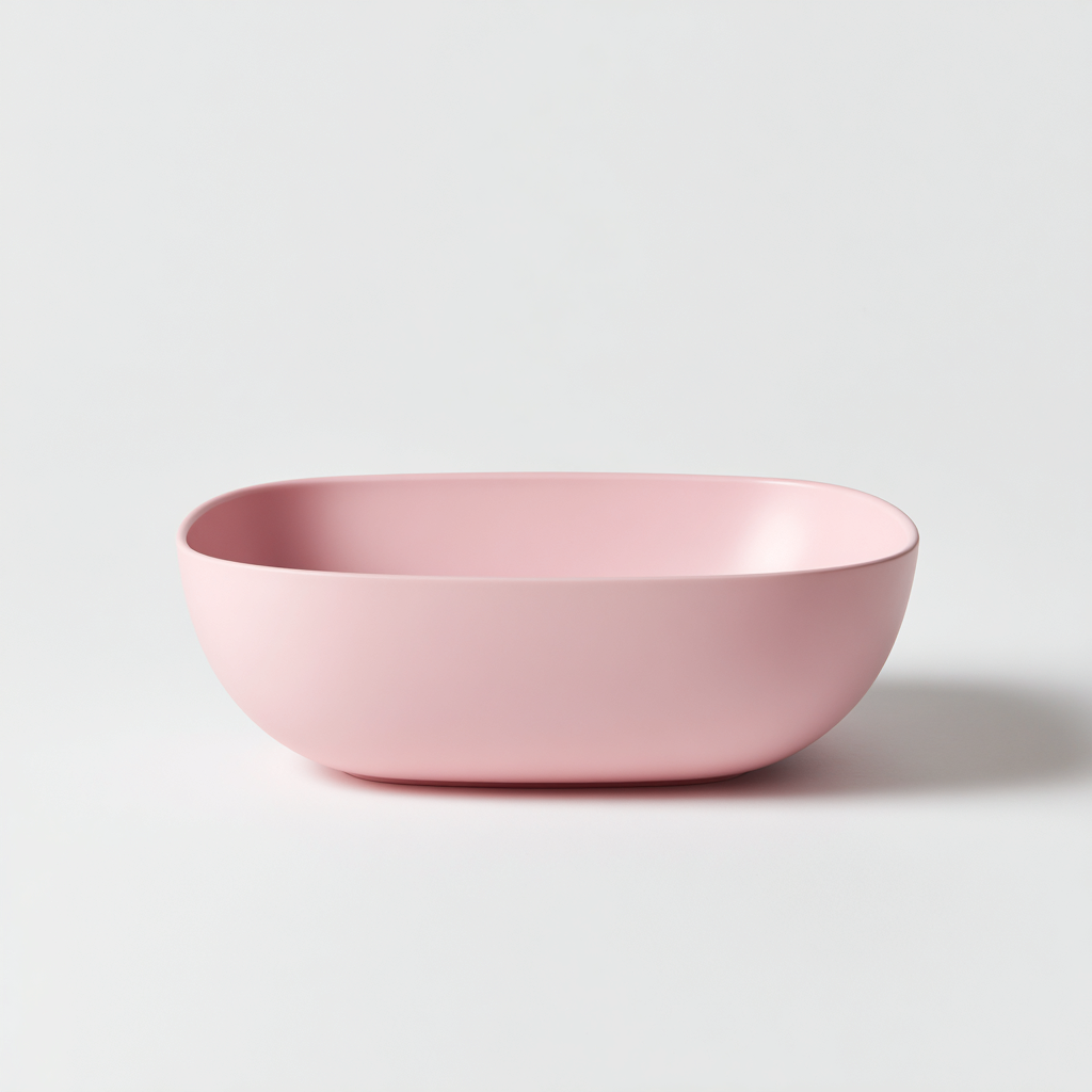 Lavabo - resina 45x35x13 cm - rosa - adatto per bagno - design moderno-Comfyoliq