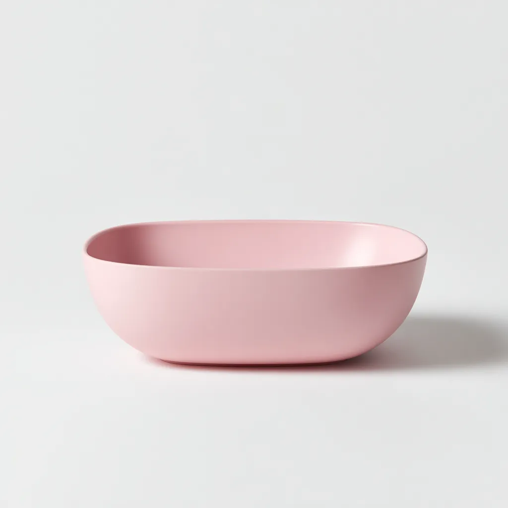 Lavabo - resina 45x35x13 cm - rosa - adatto per bagno - design moderno-Comfyoliq