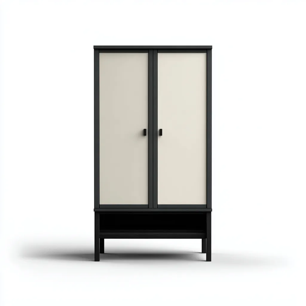 Organizzazione bagno - legno-metallo 75x35x150 cm - nero-beige - adatto per bagno - design moderno-Comfyoliq