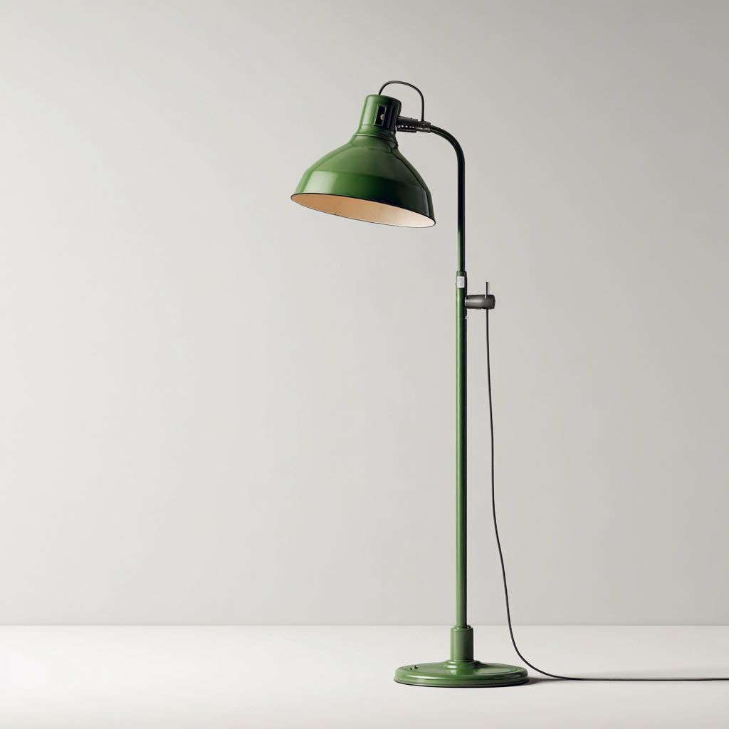 Lampada da terra metallo 28x28x150 cm - verde - design industriale per soggiorno-Comfyoliq