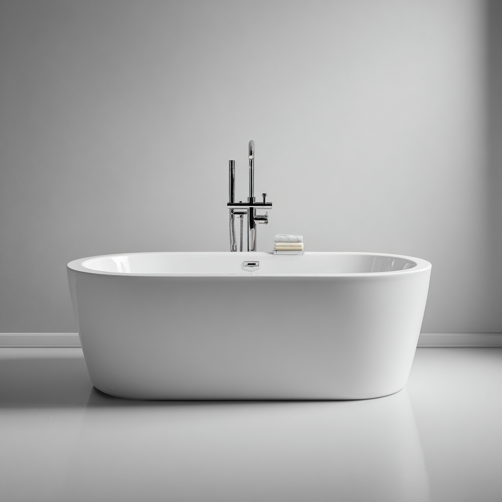 Vasca da bagno acrilico 170x80x58 cm bianco per bagno moderno-Comfyoliq