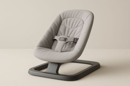 Baby Rocker Steel Frame Grey 72x45x39cm Safety Harness