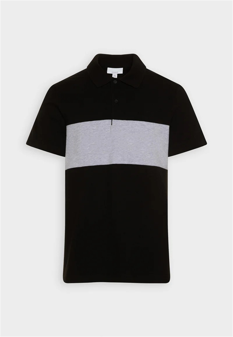 Polo - noir gris chine