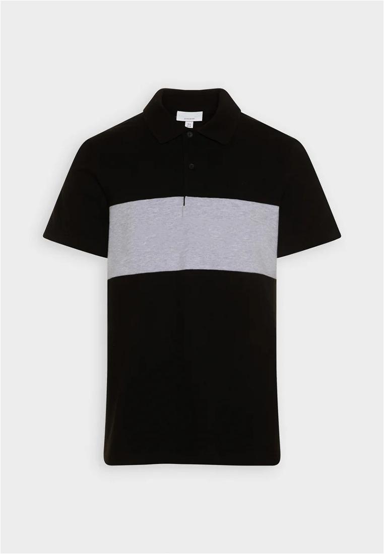 Polo - noir gris chine