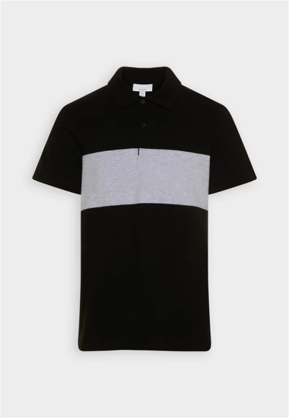 Polo - noir gris chine