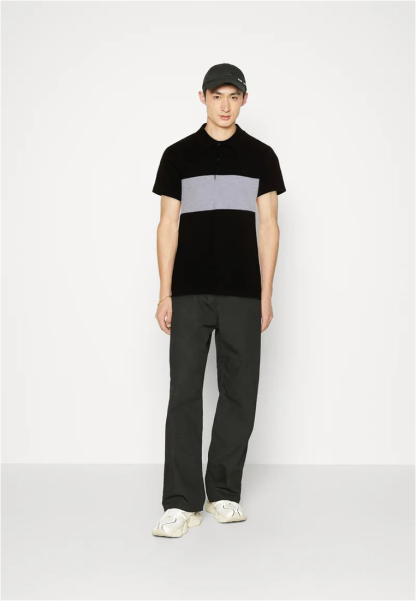 Polo - noir gris chine