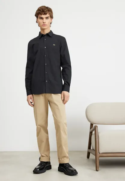 SLIM FIT STRETCH POPLIN SHIRT - Chemise - black