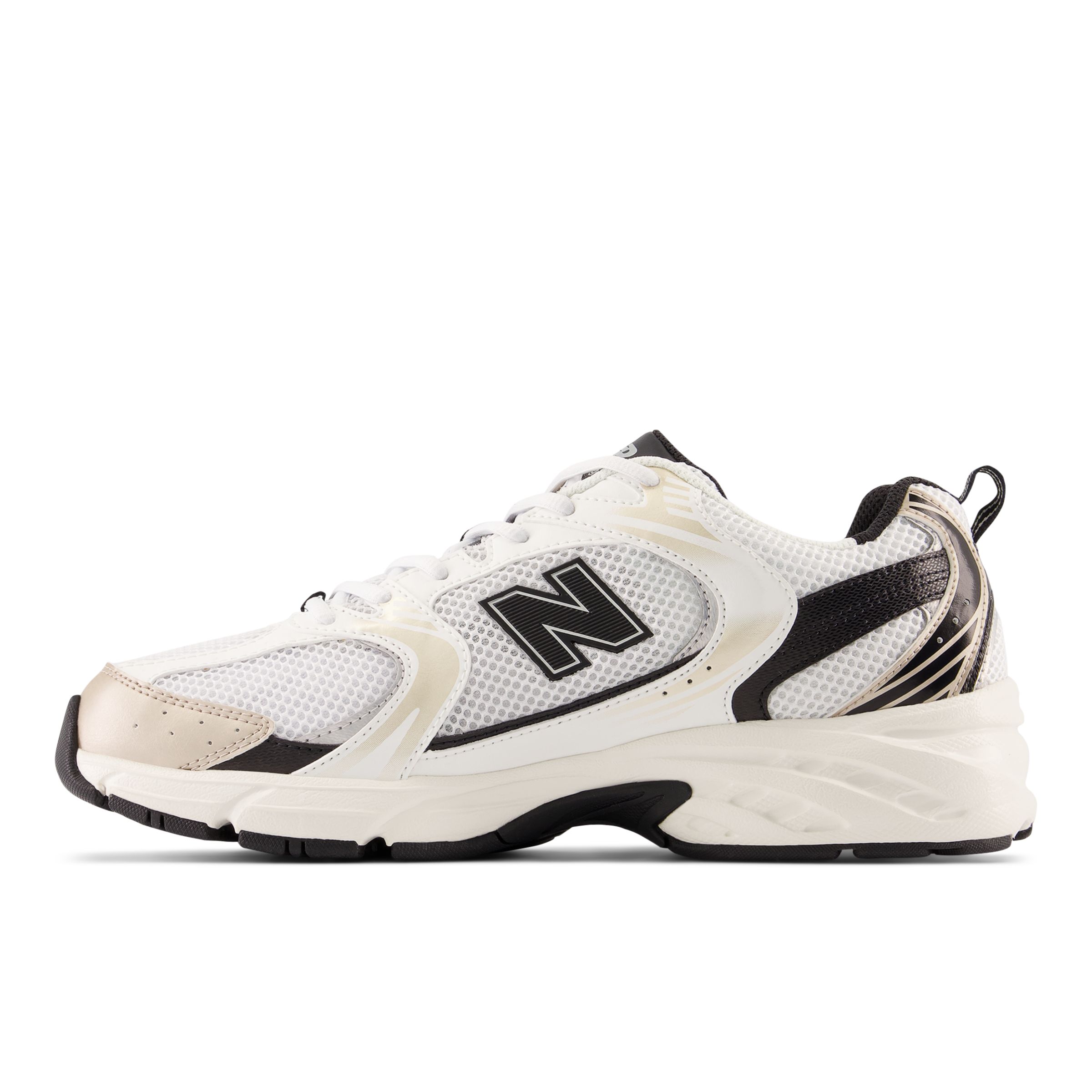 New Balanthece 530 - White with Light Gold Metallic and Black