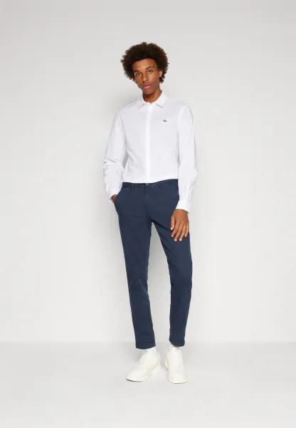 SLIM FIT STRETCH POPLIN SHIRT - Chemise - white