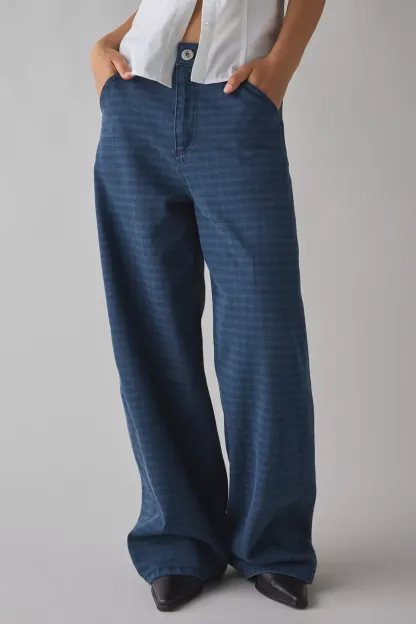 Mid-Rise Baggy Pants