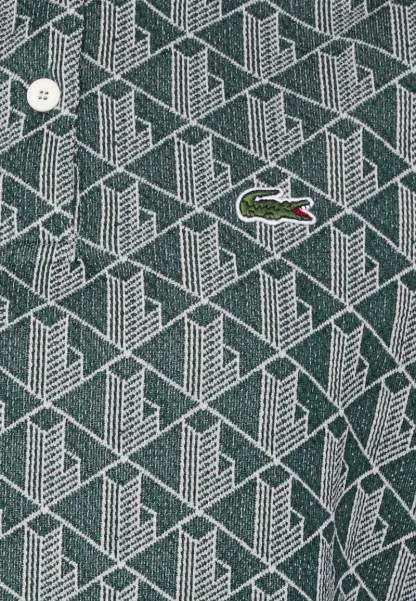 CROPPED POLO SHIRT WITH PRINT - Polo - vert beige