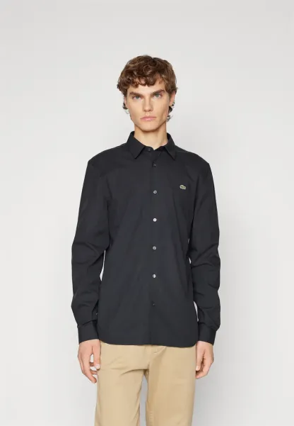 SLIM FIT STRETCH POPLIN SHIRT - Chemise - black