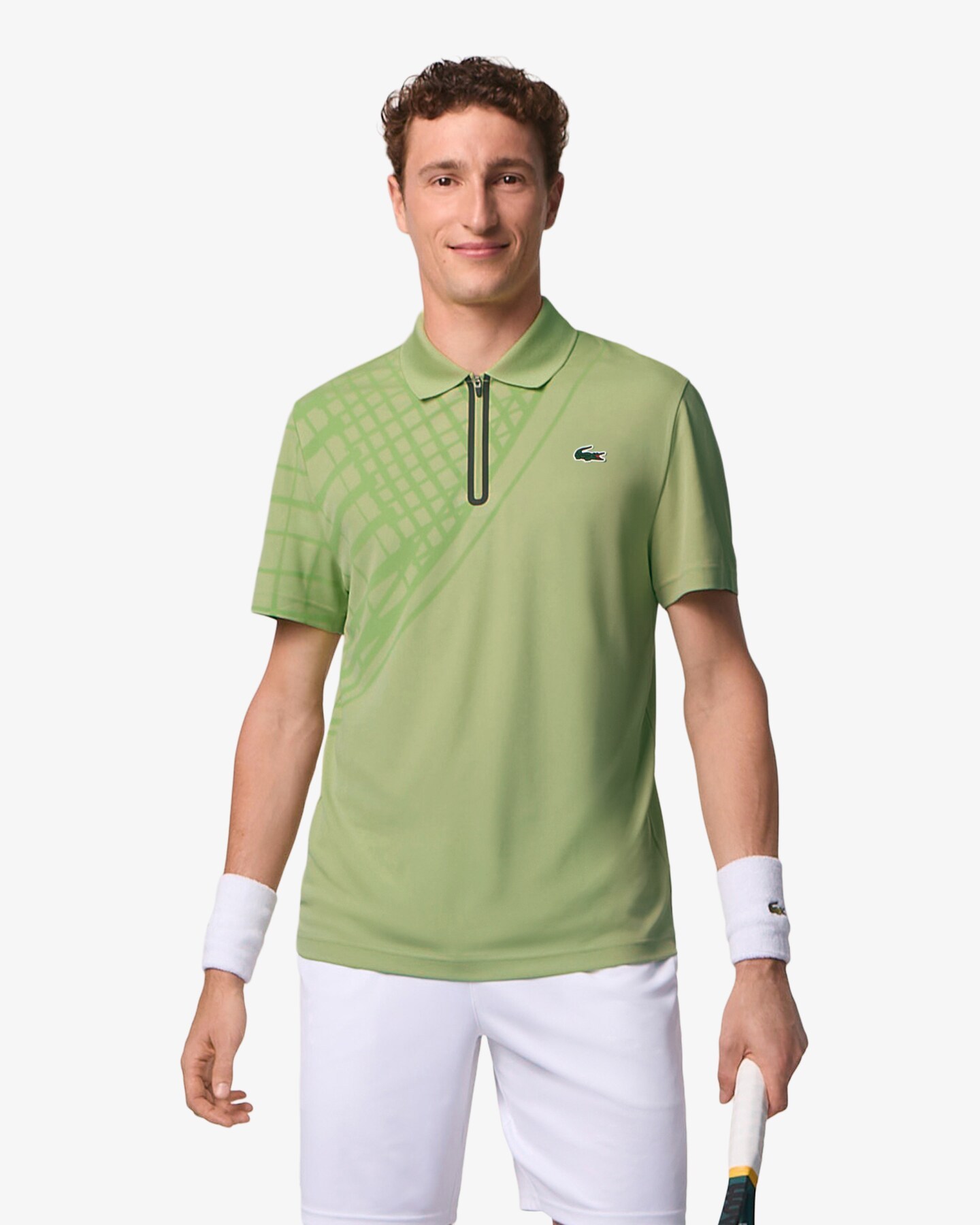 Ultra Dry Printed Slim Fit Tennis Polo - Green