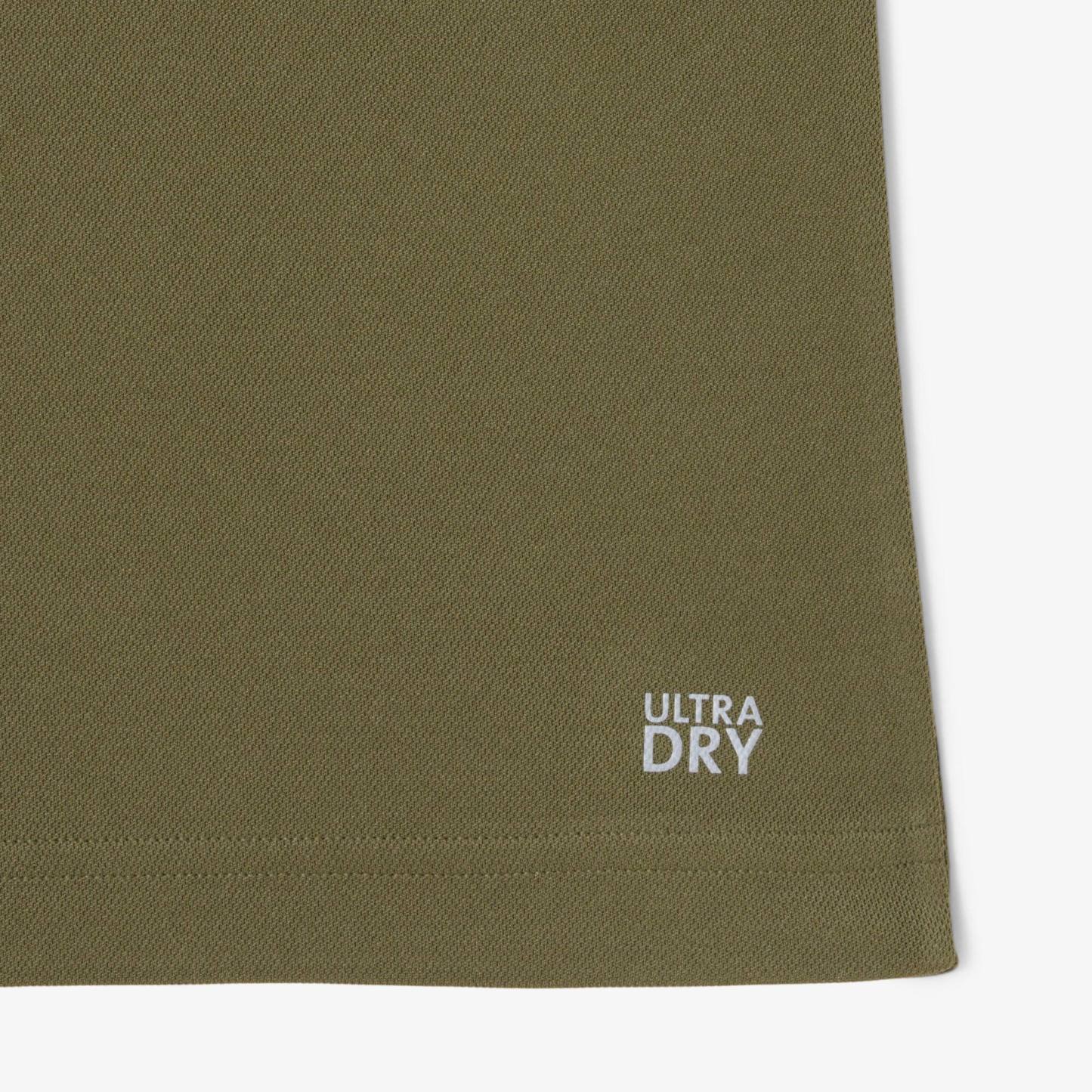 Ultra Dry Printed Slim Fit Tennis Polo - Khaki Green