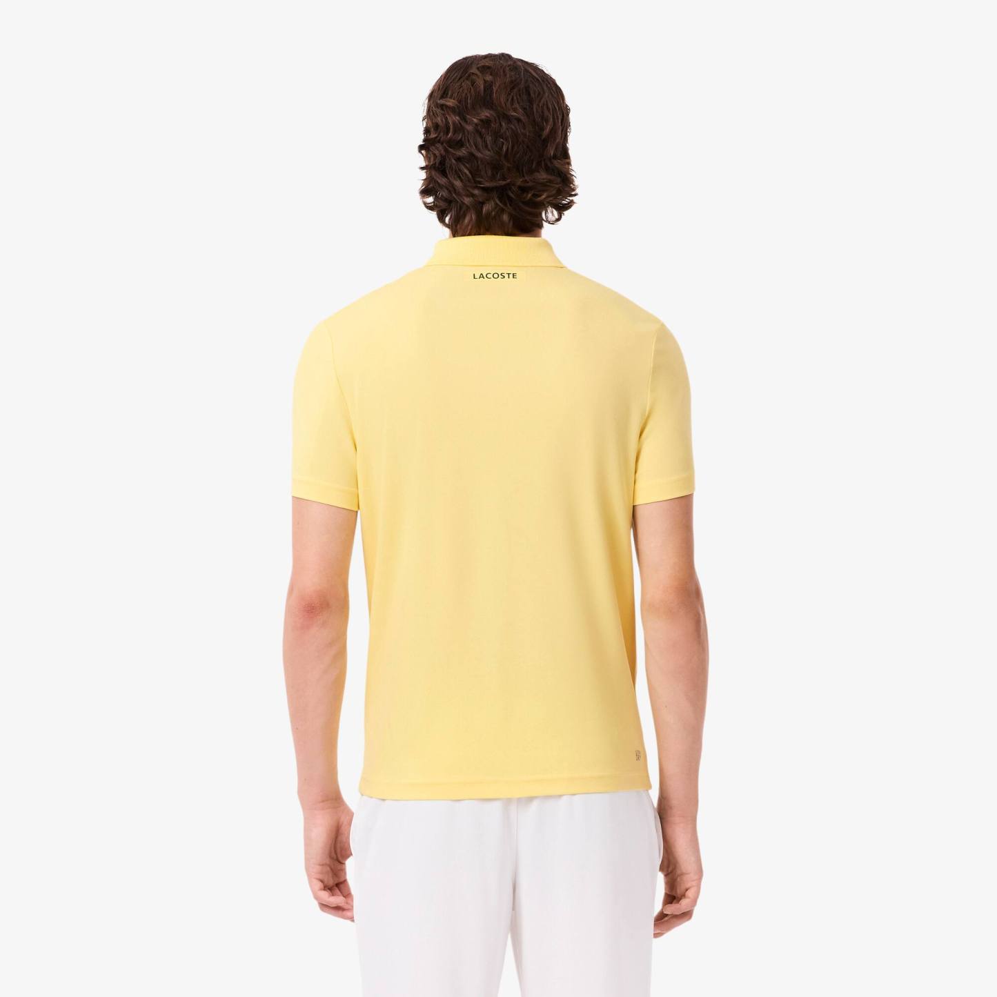 Ultra Dry Printed Slim Fit Tennis Polo - Pastel yellow