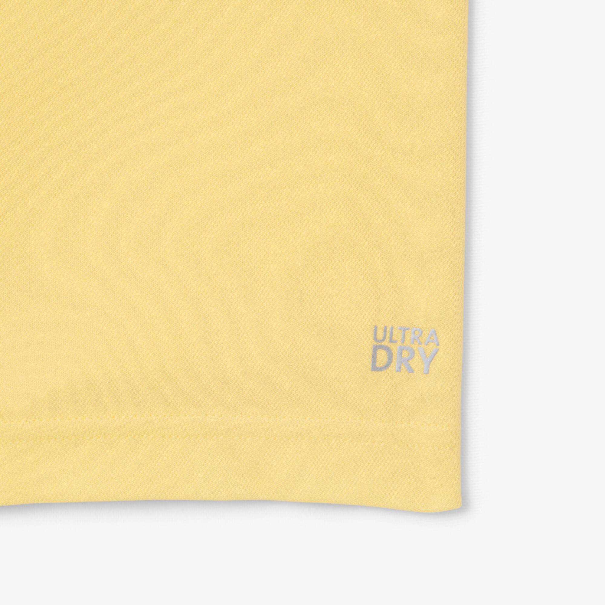 Ultra Dry Printed Slim Fit Tennis Polo - Pastel yellow