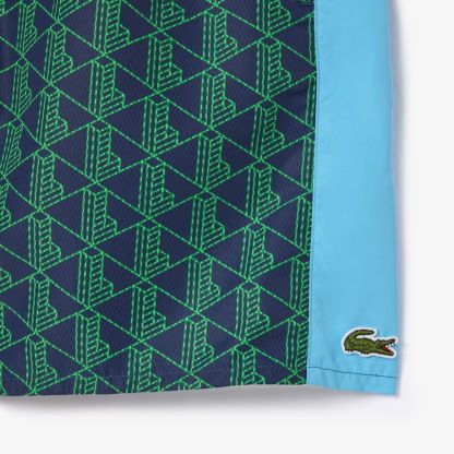 SHORT DE BAIN MI-LONG IMPRIMÉ MONOGRAMME