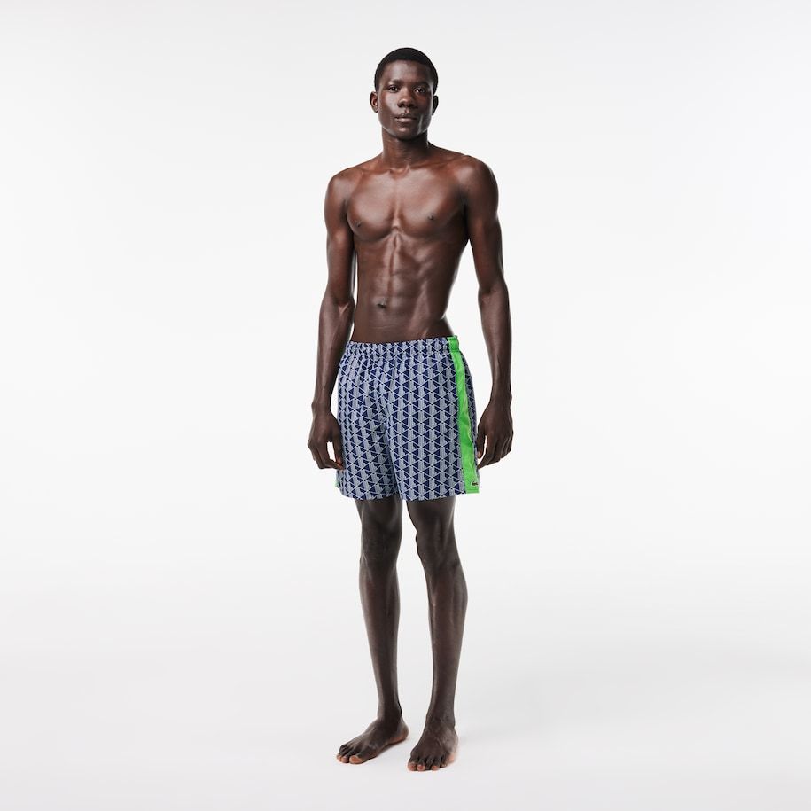 SHORT DE BAIN MI-LONG IMPRIMÉ MONOGRAMME